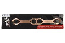 Load image into Gallery viewer, 18 Degree SBC Copper Embossed Exhaust Gasket