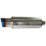 60MM Universal Muffler with Titanium Burnt Tip, Part No. SES225TT, 2 3/8