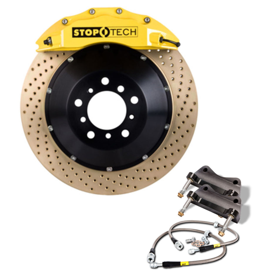 Big Brake Kit; Black Cal iper  Slotted Two-Piece