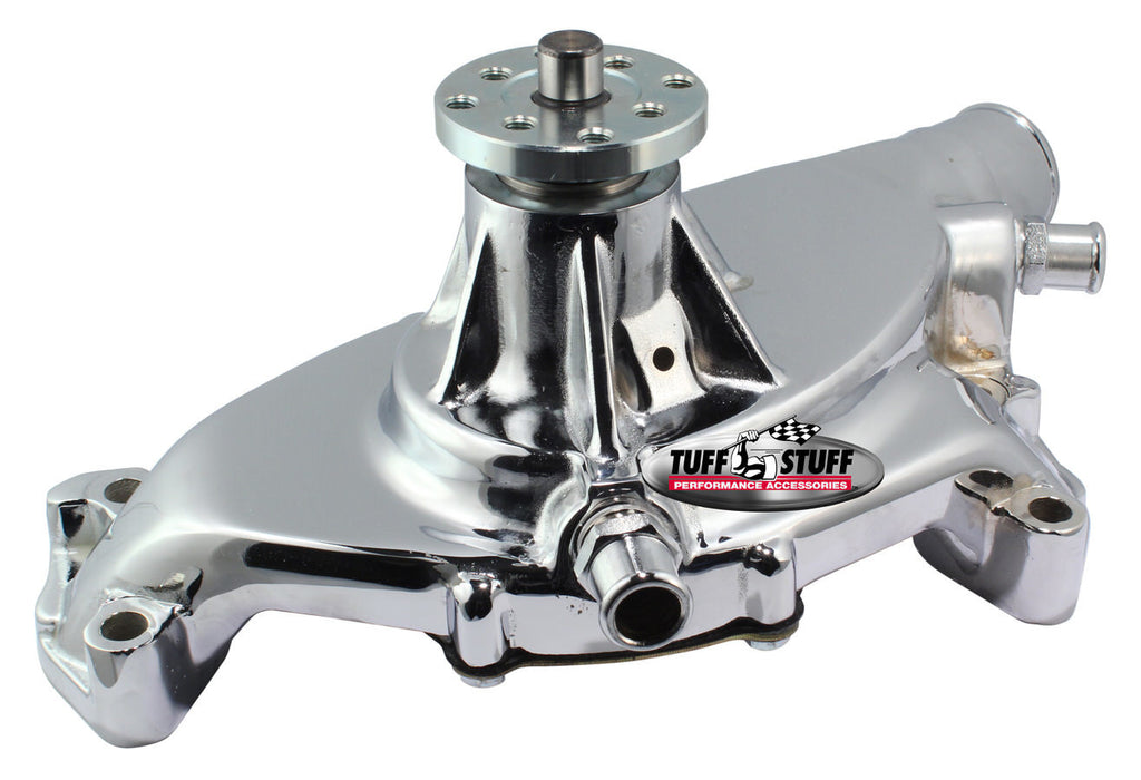 BBC Short Water Pump Aluminum Smooth Chrome