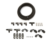 Load image into Gallery viewer, LS Steam Line Plumbing Kit Blk Nylon Braided