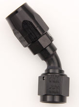 Load image into Gallery viewer, #6 45 Deg Dbl Swivel Hose End Black