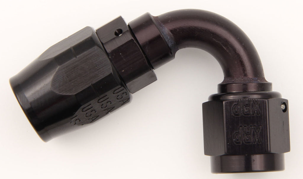 #10 120 Deg Dbl Swivel Hose End Black