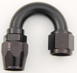 #12 180 Deg Dbl Swivel Hose End Black