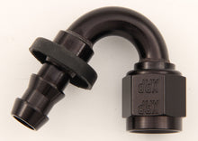 Load image into Gallery viewer, #6 150 Deg Push-On Hose End Black