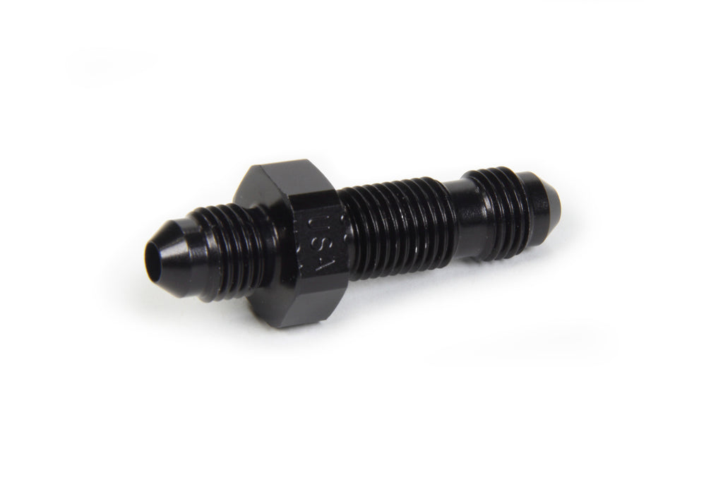 4an Male Union Bulkhead Fitting - Black