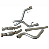 2005-2010 MUSTANG V6 DUAL EXHAUST CONVERSION X PIPE KIT WITH CATS