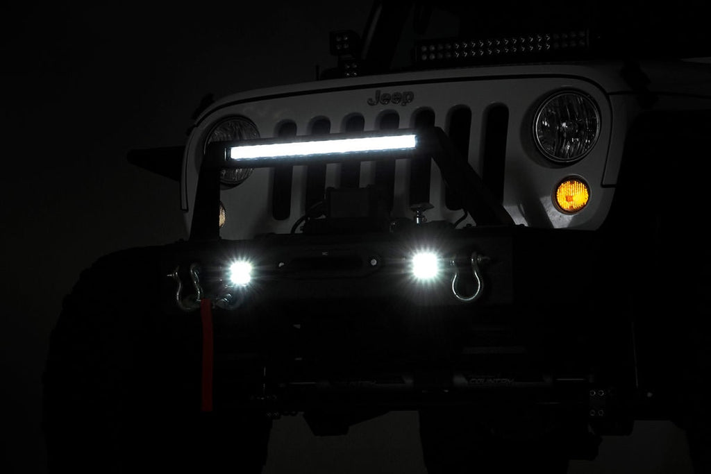 FR Bumper | Stubby | Hoop | BLK LED | Jeep Gladiator JT/Wrangler JK & JL 