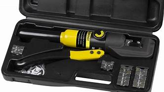 Haltech HC5 Hydraulic crimping tool - 5 TON - Suits 00 AWG to 12AWG cable.