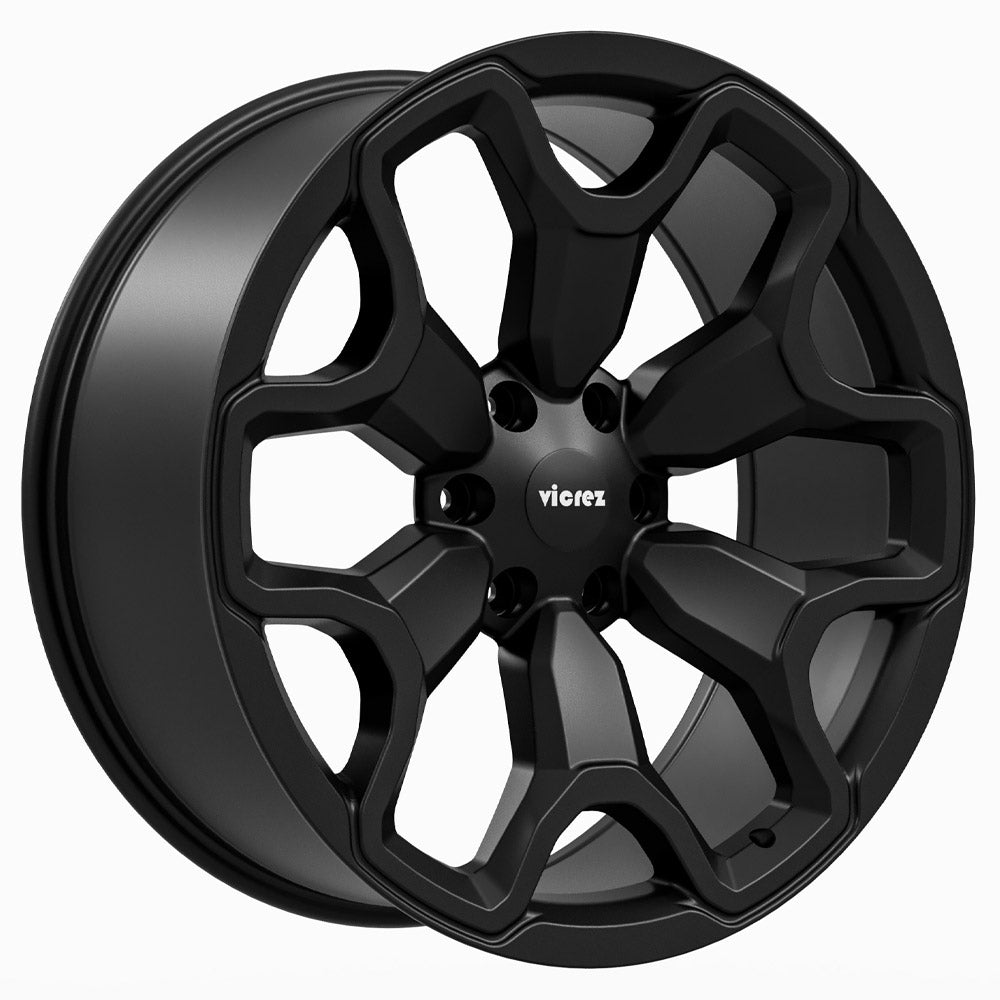 TRX Style Matte Black Wheel (22" x 9", +18 Offset, 6x139.7 Bolt Pattern, 78.1 mm Hub) vzn118493