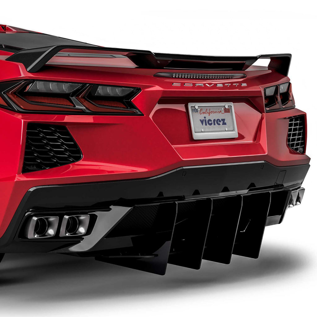 Vicrez 328LV Rear Diffuser vz102190 | Chevrolet Corvette C8 2020-2024