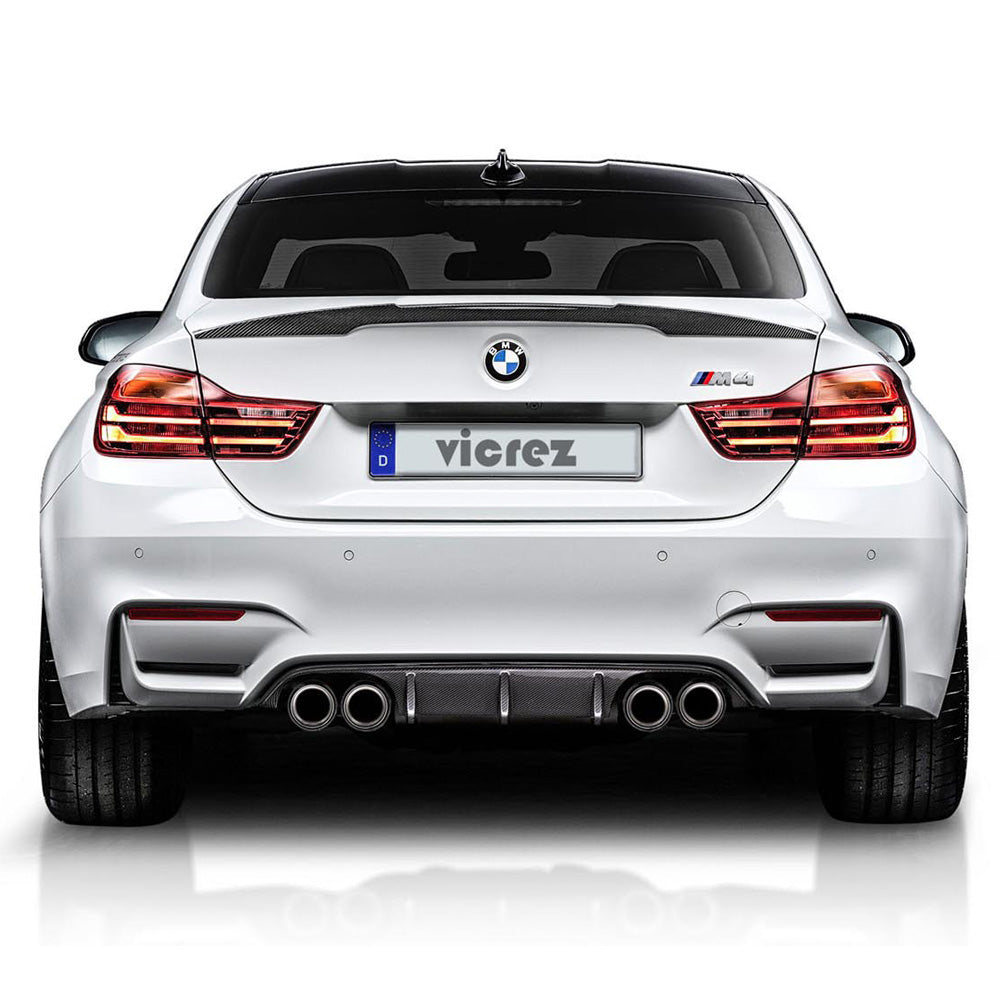 Vicrez VZ3 Style Carbon Fiber Rear Wing Spoiler vz100330 | BMW M4 F82 2014-2019