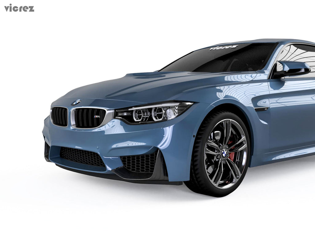 Vicrez VZ1 Carbon Fiber Front Bumper Lip Splitters vz100414 | BMW M3 F80 / M4 F82 F83 2015-2019