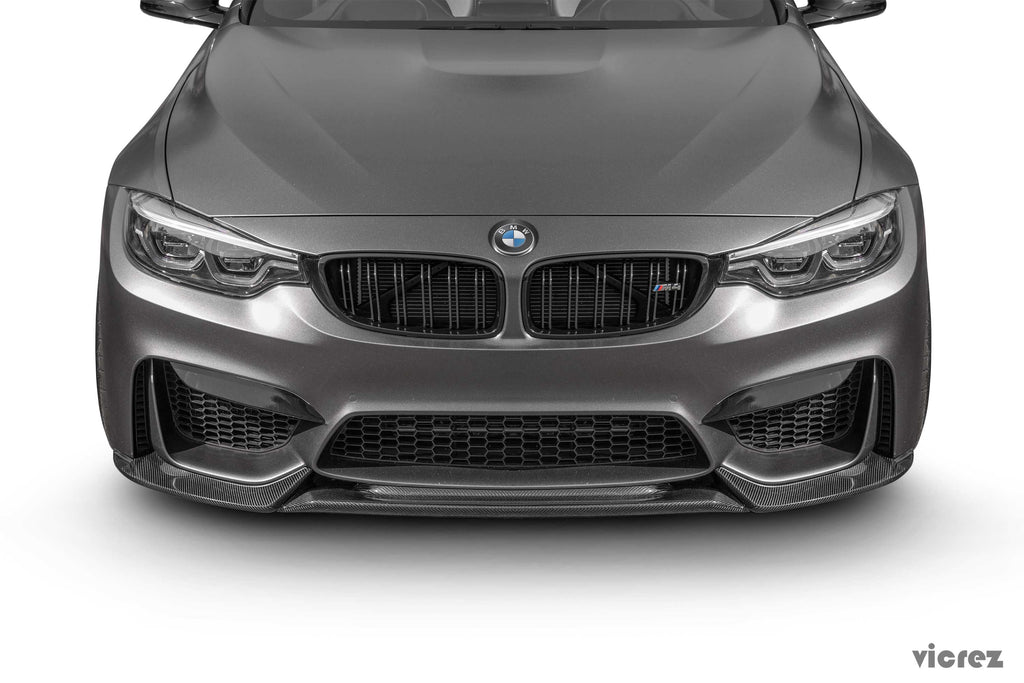 Vicrez V4R Carbon Fiber Front Lip Splitter vz101054 | BMW M4 F82 F83/ M3 F80 2014-2019