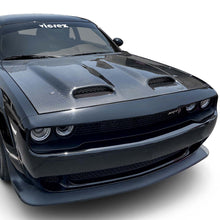 Load image into Gallery viewer, Vicrez Carbon Fiber Redeye Hood w/ Vent Scoop vz102500 | Dodge Challenger 2008-2021