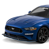 Vicrez GT500 Style Front Splitter| Ford Mustang GT, EcoBoost 2018-2022 | Dry Carbon Fiber (Vinyl)