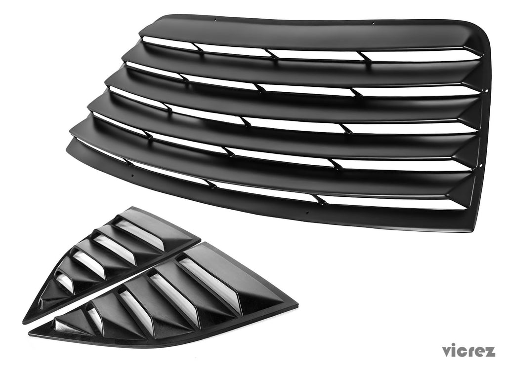 Vicrez LV Rear & Quarter Window Louvers vz101489 | Dodge Challenger 2008-2019