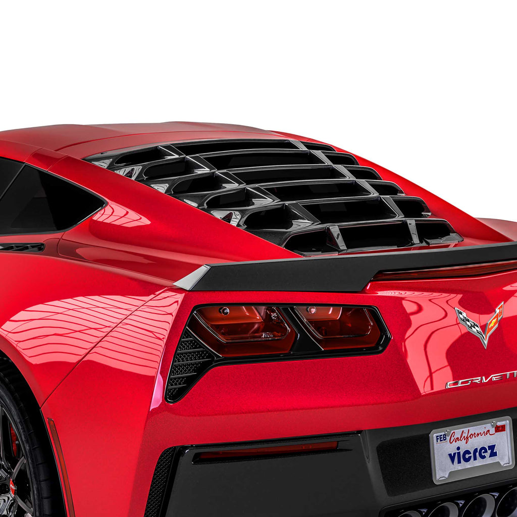 Vicrez LV Style Rear Window Louvers vz102121 |Chevrolet Corvette C7 2014-2019