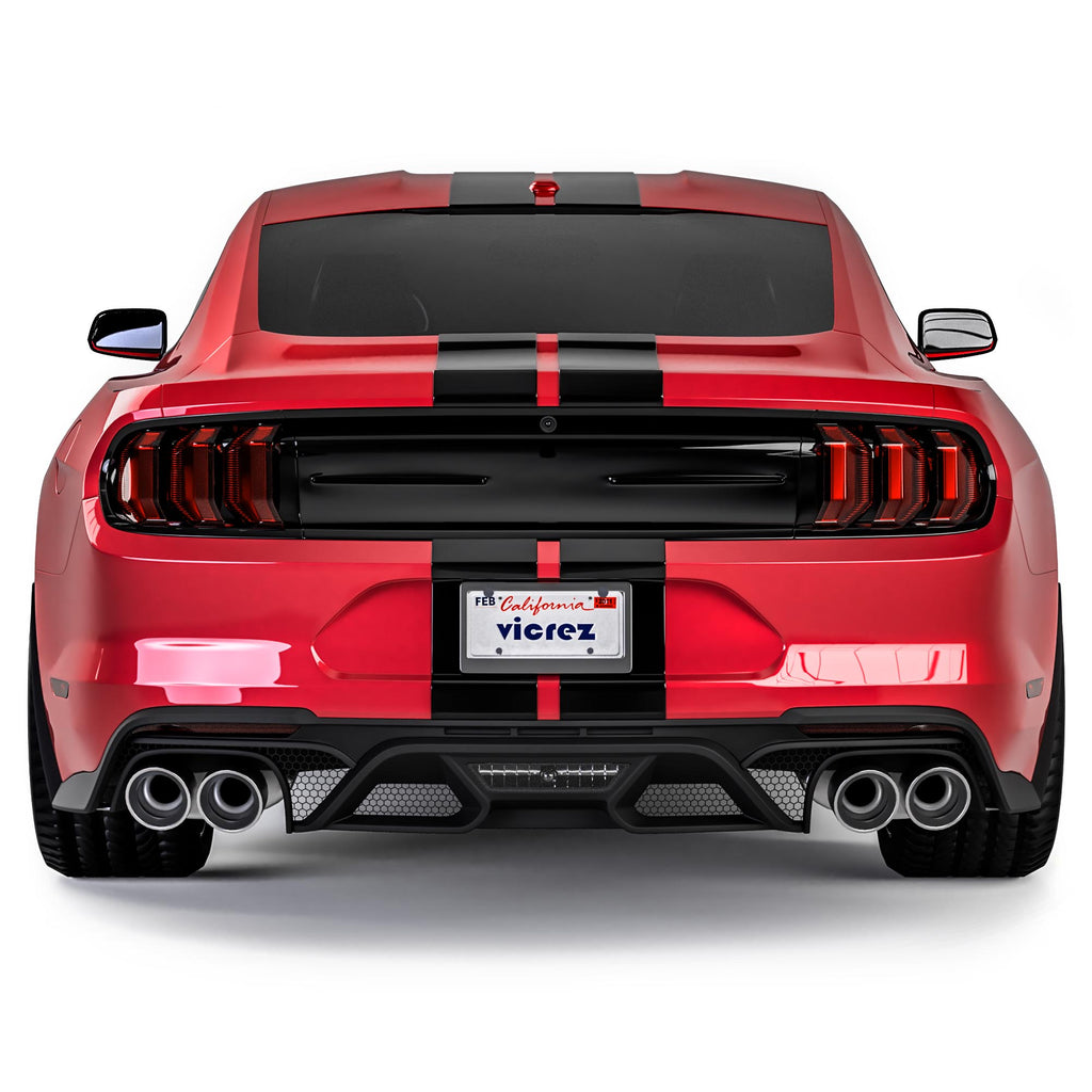 Vicrez Rear Diffuser GT500 Style vz102131 | Ford Mustang 2018-2020