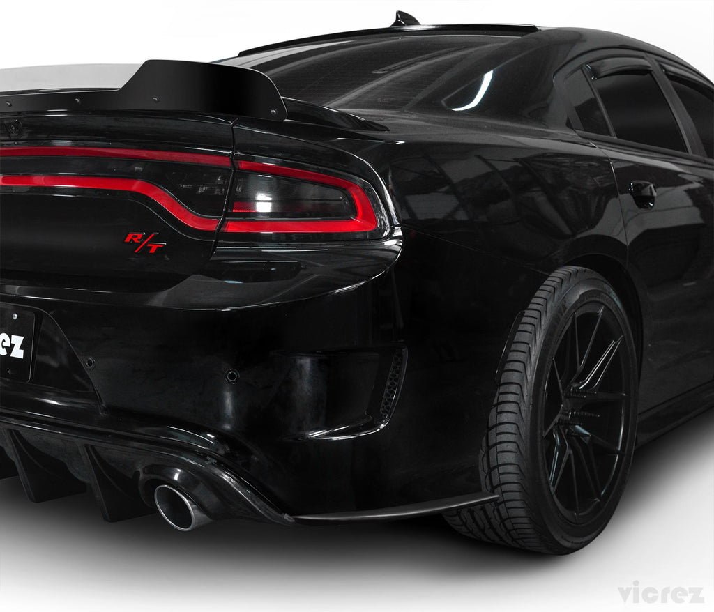 Vicrez V3R Style Rear Side Bumper Splitters vz101706 | Dodge Charger 2015-2020