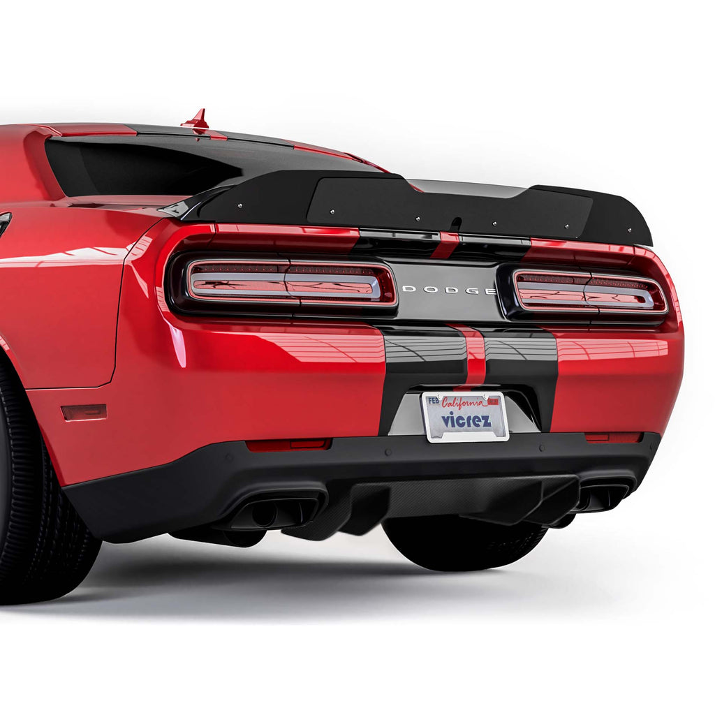 Vicrez V4R Carbon Fiber Rear Diffuser vz101793 | Dodge Challenger 2015-2020