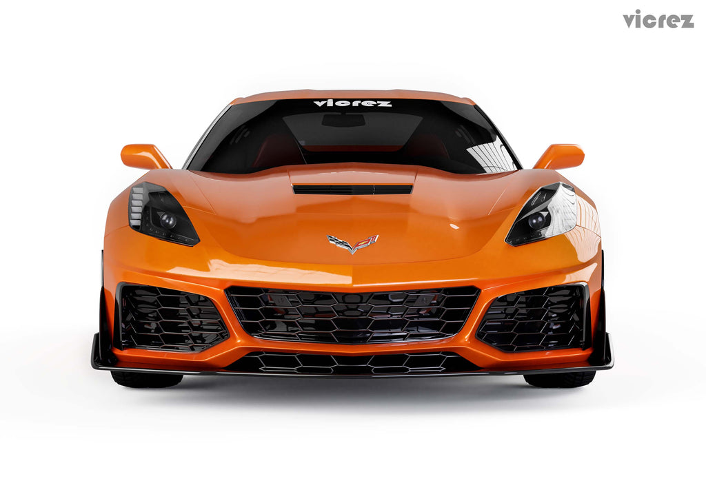 Vicrez VZR1 Style Front Bumper vz101478 | Chevrolet Corvette C7 2014-2019